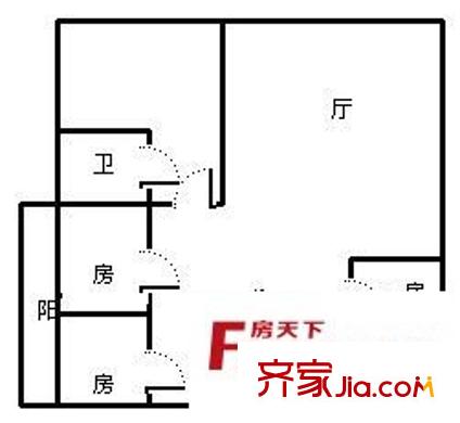 呈輝綠城畫卷 3室 戶型圖