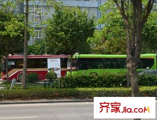 竹溪新興苑配套圖門(mén)口馬路對(duì)面的公交站
