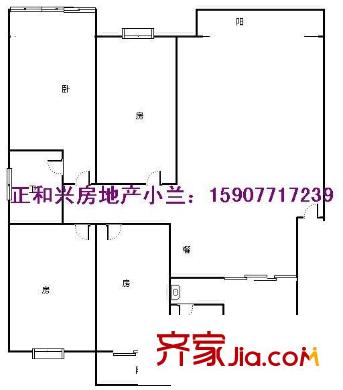竹溪新興苑 4室 戶型圖