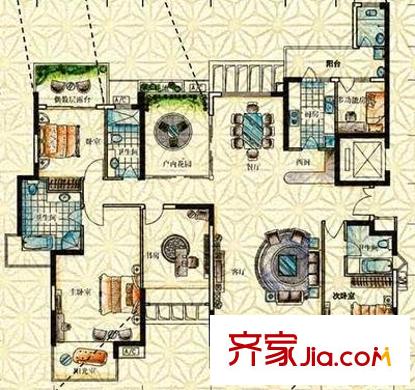 振寧翠峰 4室 戶型圖