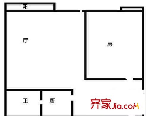 振寧翠峰 1室 戶型圖