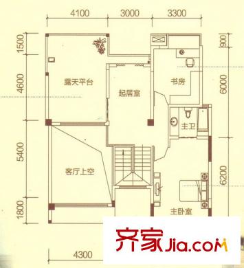 文萊御園3號樓7-8層4戶型 5室2廳3衛(wèi)1廚