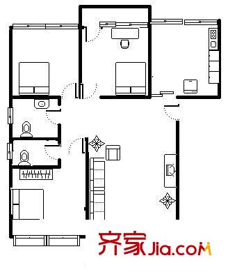 逸景園 3室 戶型圖