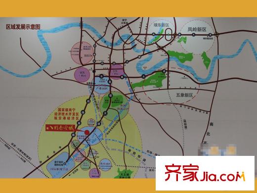 八桂鳳凰城區(qū)位圖
