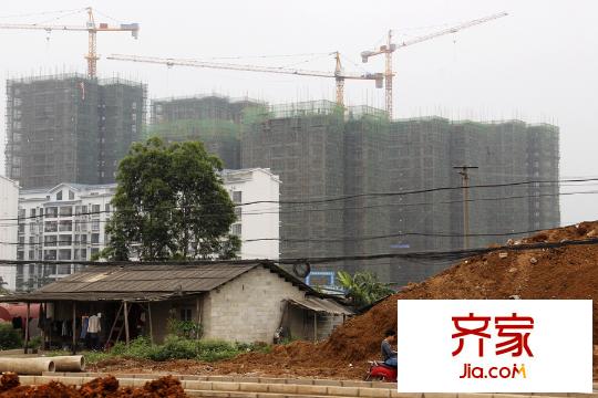 八桂鳳凰城鳳錦園工程進(jìn)度(2015-3)