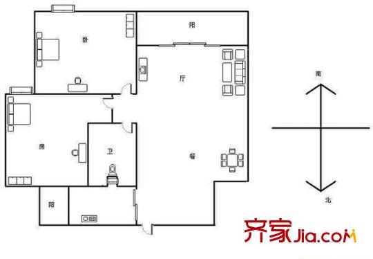 中鼎溫馨家園 2室 戶型圖