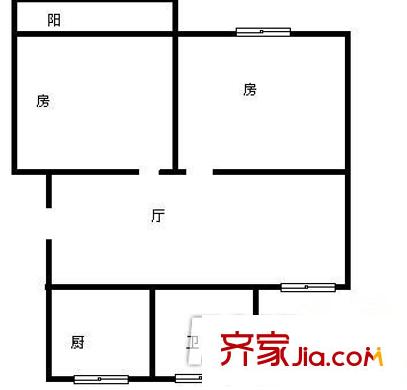 區(qū)通信管理局宿舍戶型圖郵電大院 2室1廳1衛(wèi)1廚