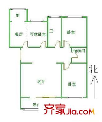 超大運(yùn)輸大學(xué)生活區(qū)戶型圖12 3室2廳1衛(wèi)1廚