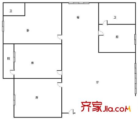 農機管理局宿舍 3室 戶型圖