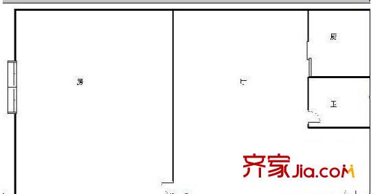 人民商廈住宅戶型圖人民商廈 1室 戶型圖 1室1廳1衛(wèi)1廚