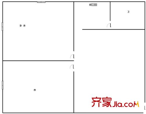 人民商廈住宅戶型圖人民商廈 2室 戶型圖 2室2廳1衛(wèi)1廚