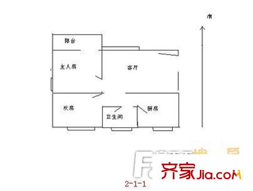 區(qū)通信管理局宿舍戶型圖郵電大院 3室1廳1衛(wèi)1廚