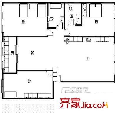 冶金研究院宿舍 3室2廳2衛(wèi)