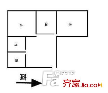 糧油局宿舍戶型圖2 3室2廳1衛(wèi)1廚