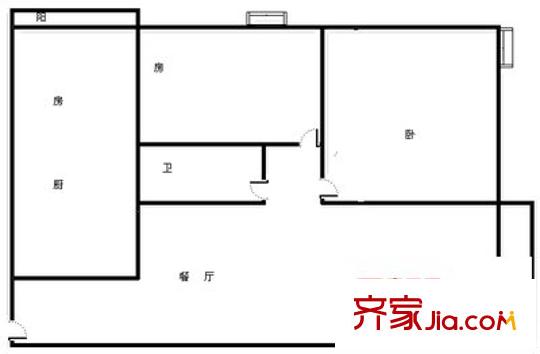 醫(yī)藥批發(fā)站單位宿舍 2室 戶(hù)型圖
