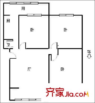 冶金研究院宿舍 3室1廳1衛(wèi)
