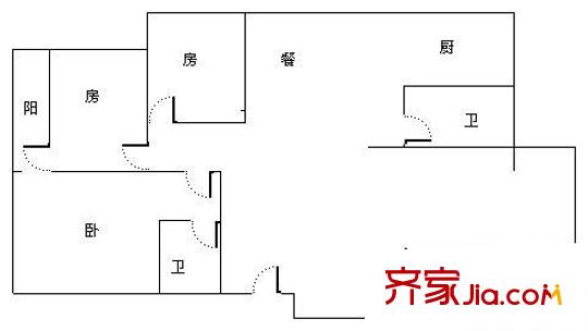高秀公寓 3室 戶型圖