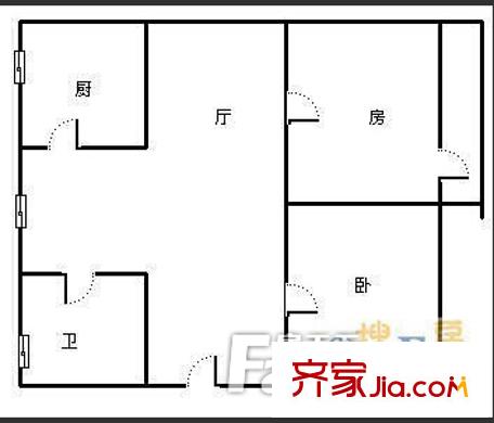 綠化處新竹生活區(qū)戶型圖5 2室2廳1衛(wèi)1廚