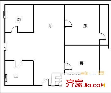 綠化處新竹生活區(qū)戶型圖1 2室2廳1衛(wèi)1廚
