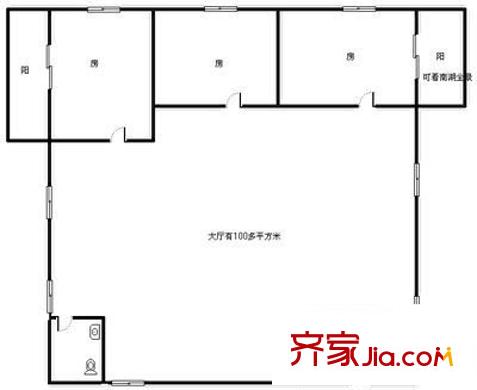 錦湖苑 3室 戶型圖