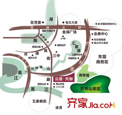 云星?錢隆天下區(qū)位圖