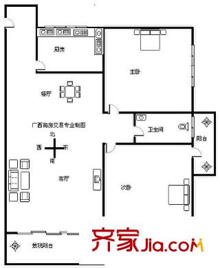 麗安居小區(qū) 2室 戶型圖