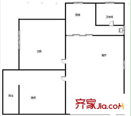 礦產(chǎn)局宿舍戶型圖2 2室2廳1衛(wèi)1廚