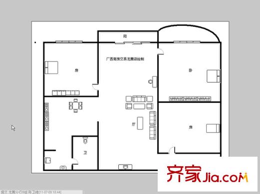 江濱公園 3室 戶型圖