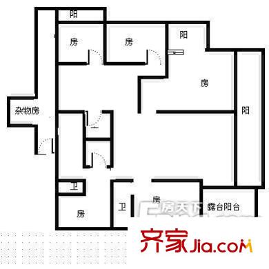 廣西工人醫(yī)院宿舍區(qū)戶型圖廣西工人醫(yī)院宿舍4室2廳2衛(wèi) 4室2廳2衛(wèi)1廚