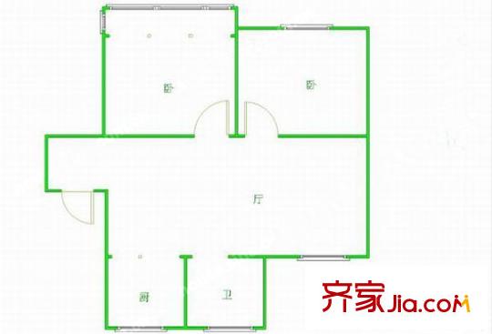 金象四區(qū)戶型圖2室2廳 