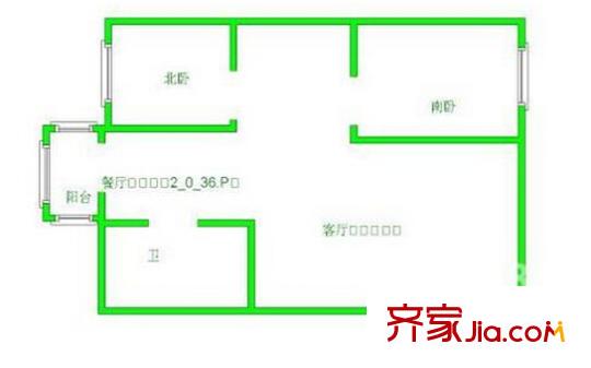 舊區(qū)防疫站宿舍戶型圖5 2室2廳1衛(wèi)1廚