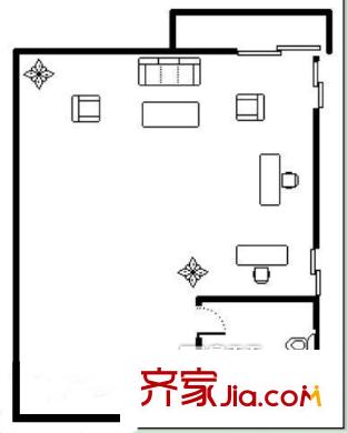 鴻達(dá)大廈戶型圖3 1廳1衛(wèi)