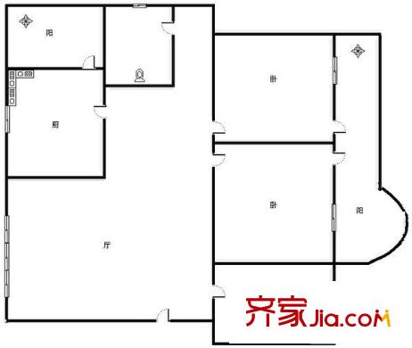 西鄉(xiāng)塘廣利園小區(qū) 3室 戶型圖