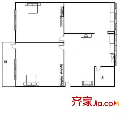 明秀地稅局宿舍2室1廳1衛(wèi)
