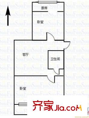 舊區(qū)防疫站宿舍戶型圖3 2室2廳1衛(wèi)1廚