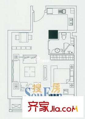 廣西發(fā)展大廈東樓戶型圖廣西發(fā)展大廈1s1t1w 1室1廳1衛(wèi)1廚