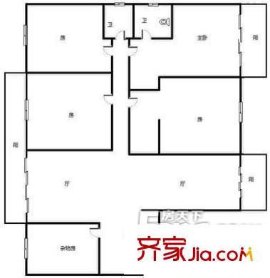 廣西發(fā)展大廈東樓戶型圖廣西發(fā)展大廈5s2t2w1c 5室2廳2衛(wèi)1廚