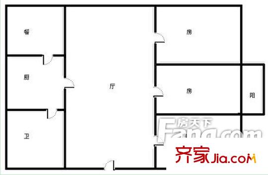 工行宿舍戶型圖3 3室2廳1衛(wèi)1廚