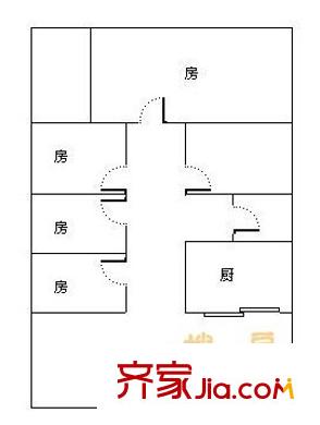 南湖苑戶型圖4室1廳2衛(wèi) 4室1廳2衛(wèi)1廚