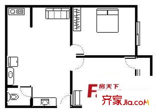 南鋁社區(qū) 2室 戶型圖