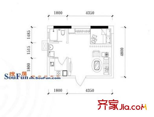 桂登商場住宅1室