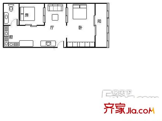 桂登商場住宅2室1廳1衛(wèi)