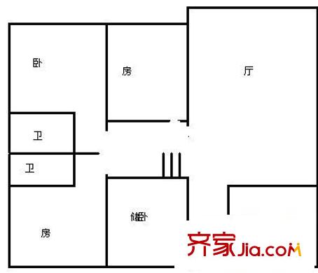 桂鹽大廈 5室 戶型圖