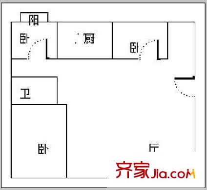 廣西電視臺平方米西宿舍區(qū)戶型圖廣西電視臺宿舍 3室 戶型圖 3室2廳1衛(wèi)1廚