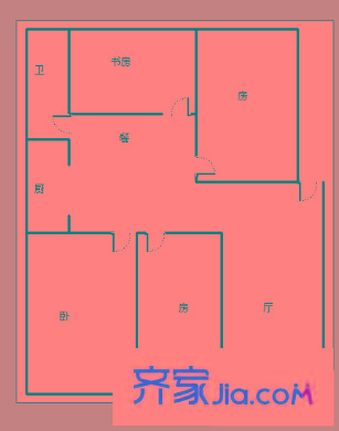 南寧電廠五一東路宿舍戶型圖五一東路29號南寧電廠宿舍 4室 戶型圖 4室2廳1衛(wèi)1廚