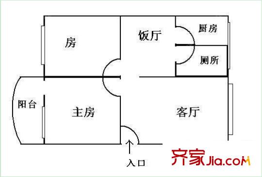 翠園巷一號單位房戶型圖1 