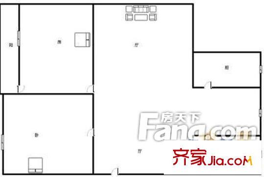 軍糧供應(yīng)局宿舍戶型圖長罡路155號2s2t 2室2廳1衛(wèi)1廚