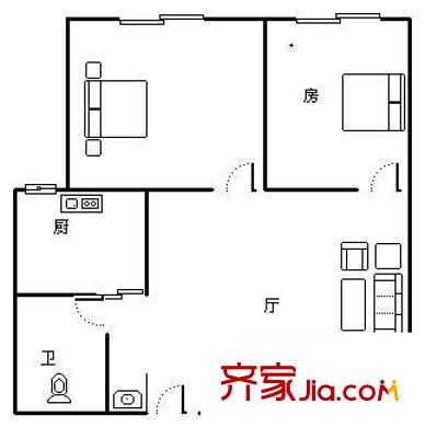 浩天南湖菁鉆公寓 2室 戶型圖