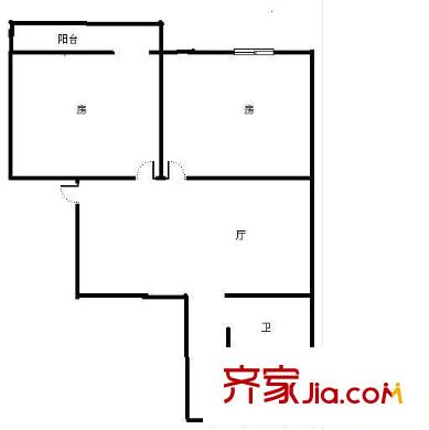 新秀小區(qū) 2室 戶型圖