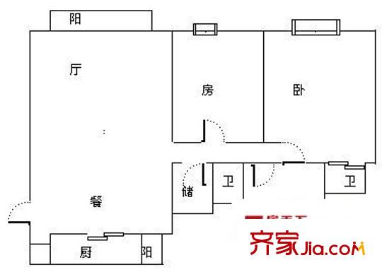 幸?；▓@ 3室 戶型圖